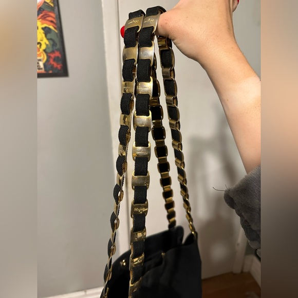 Salvatore Ferragamo metal & canvas tote bag (fits 13” MacBook Air) - Picture 7 of 13